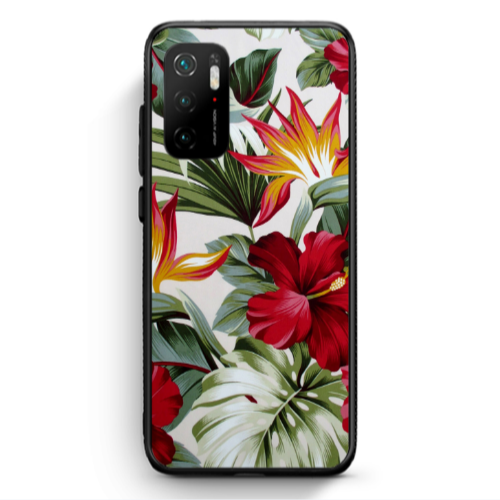 Xiaomi Poco M3 Pro laves and flowers Black Glossy Θήκη