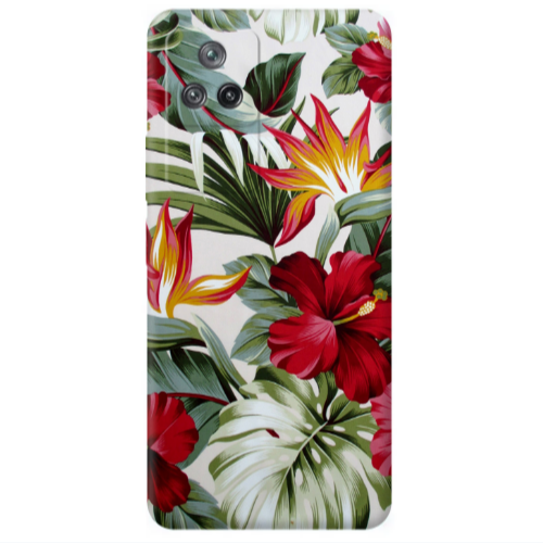 Xiaomi Poco F4 laves and flowers Transparent Silicone TPU Θήκη
