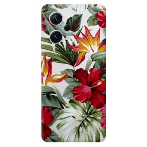 Xiaomi Redmi Note 12 5G laves and flowers Transparent Silicone TPU Θήκη