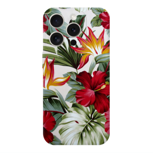 Apple iPhone 15 Pro laves and flowers Transparent Silicone TPU Θήκη
