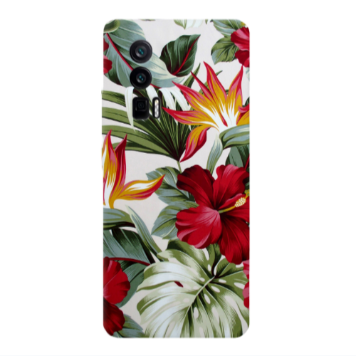 Xiaomi Poco F5 Pro laves and flowers Transparent Silicone TPU Θήκη