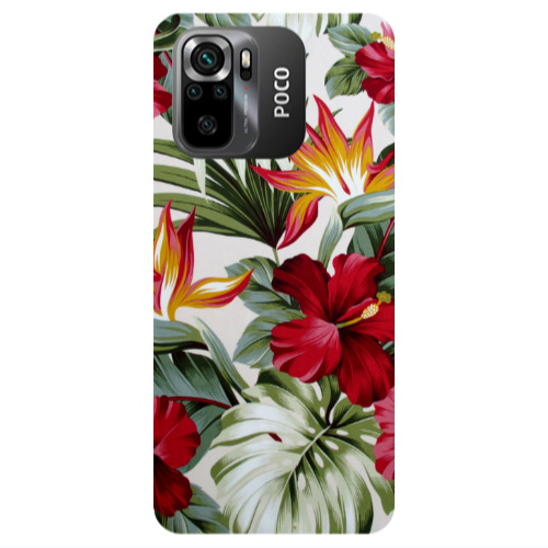 Xiaomi Poco M5 s laves and flowers Transparent Silicone TPU Θήκη