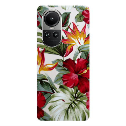 Oppo Reno10 5G laves and flowers Transparent Silicone TPU Θήκη
