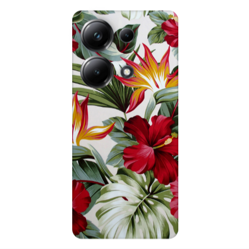 Xiaomi Poco M6 Pro 4G laves and flowers Transparent Silicone TPU Θήκη