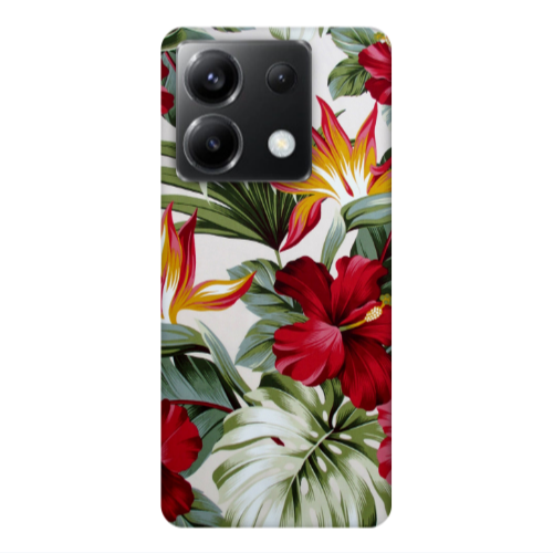 Xiaomi Poco X6 5G laves and flowers Transparent Silicone TPU Θήκη
