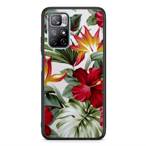 Xiaomi Poco M4 Pro 5G laves and flowers Black Glossy Θήκη