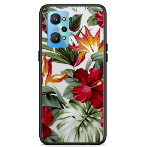 Realme Gt Neo 2 laves and flowers Black Glossy Θήκη