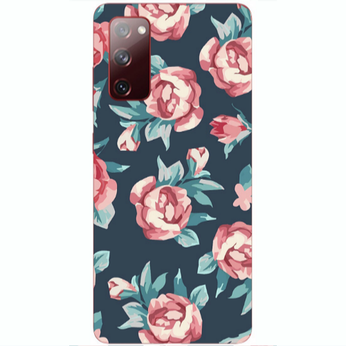 Samsung S20 FE Purple roses Transparent Silicone TPU Θήκη