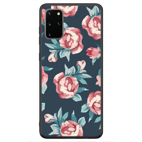 Samsung S20 FE Purple roses Black Glossy Θήκη