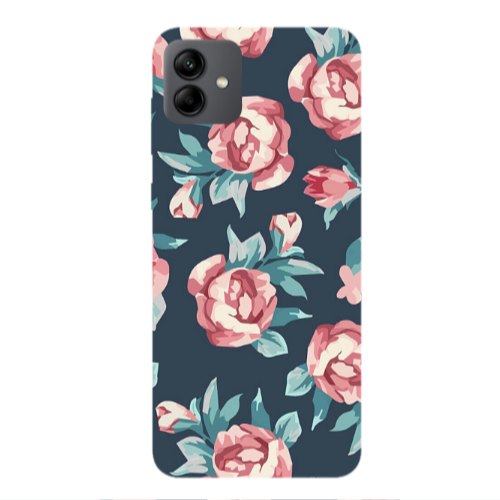 Samsung A04 Purple roses Transparent Silicone TPU Θήκη