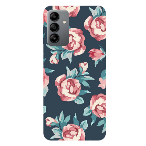 Samsung A04S Purple roses Transparent Silicone TPU Θήκη