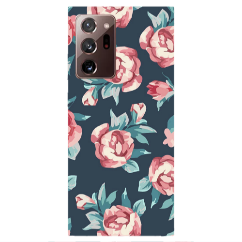 Samsung Note 20 Plus Purple roses Transparent Silicone TPU Θήκη