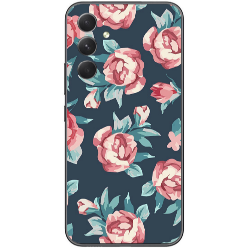 Samsung Galaxy A25 Purple roses Transparent Silicone TPU Θήκη