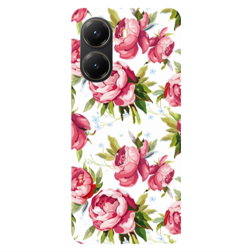 Xiaomi Poco X7 Pro Roses and laves Transparent Silicone TPU Θήκη