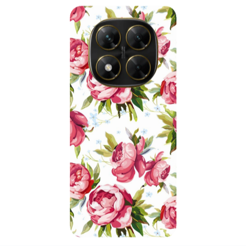 Xiaomi Poco X7 Roses and laves Transparent Silicone TPU Θήκη