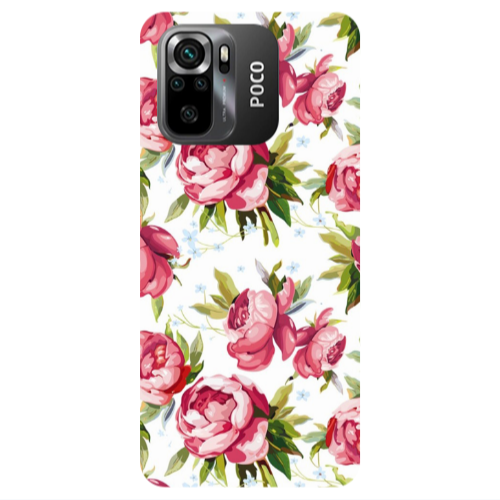Xiaomi Poco M5 s Roses and laves Transparent Silicone TPU Θήκη