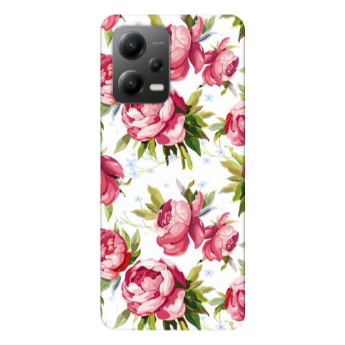 Xiaomi Poco X5 Roses and laves Transparent Silicone TPU Θήκη