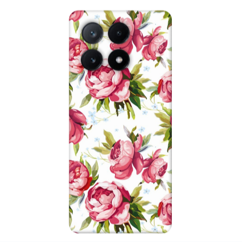 Xiaomi Poco X6Pro 5G Roses and laves Transparent Silicone TPU Θήκη