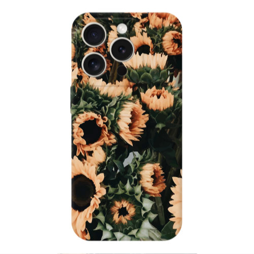 Apple Iphone 16 Pro Sunflowers Transparent Silicone TPU Θήκη