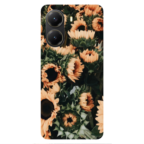 Xiaomi Poco X7 Pro Sunflowers Transparent Silicone TPU Θήκη
