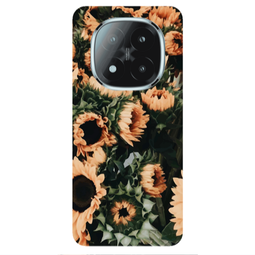 Xiaomi Redmi Note 14 Pro + 5g Sunflowers Transparent Silicone TPU Θήκη