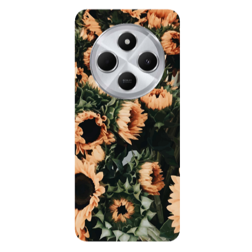 Xiaomi Redmi 14c Sunflowers Transparent Silicone TPU Θήκη