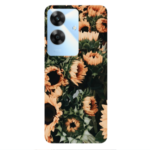 Realme Note 60 Sunflowers Transparent Silicone TPU Θήκη