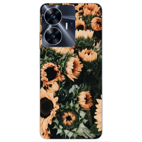 Realme Note 50 Sunflowers Transparent Silicone TPU Θήκη