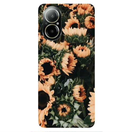 Realme C67 Sunflowers Transparent Silicone TPU Θήκη