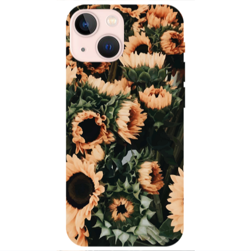 Apple iPhone 13 Sunflowers Transparent Silicone TPU Θήκη