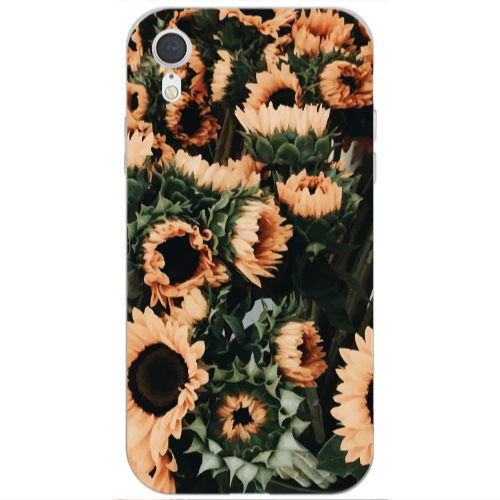 Apple iPhone Xr Sunflowers Transparent Silicone TPU Θήκη