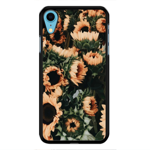 Apple iPhone Xr Sunflowers Black Glossy Θήκη