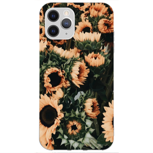 Apple iPhone 13 Pro Max Sunflowers Transparent Silicone TPU Θήκη