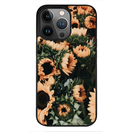 Apple iPhone 13 Pro Max Sunflowers Black Glossy Θήκη