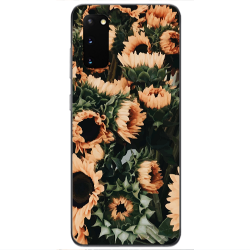 Samsung S20 Sunflowers Transparent Silicone TPU Θήκη