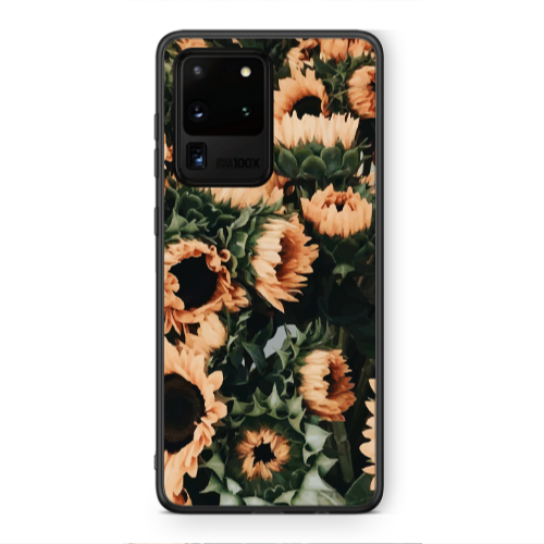 Samsung S20 Ultra Sunflowers Black Glossy Θήκη