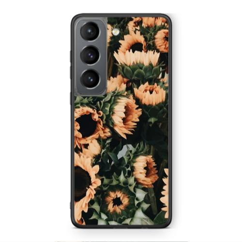 Samsung S21 Sunflowers Black Glossy Θήκη