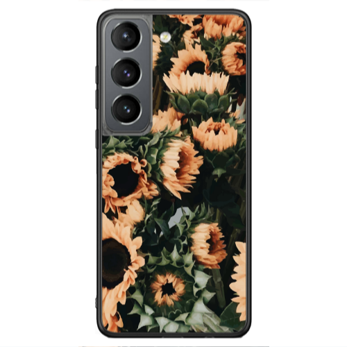 Samsung S21 Ultra Sunflowers Black Glossy Θήκη