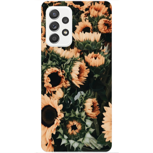 Samsung A53 Sunflowers Transparent Silicone TPU Θήκη