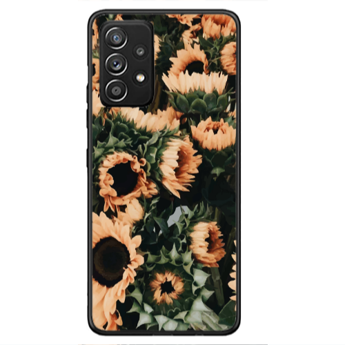 Samsung A53 Sunflowers Black Glossy Θήκη