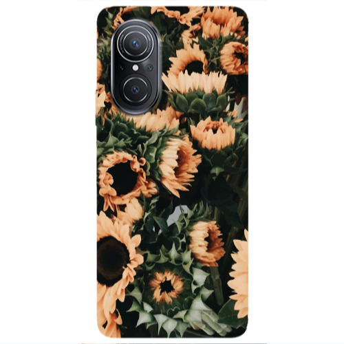 Huawei Nova 9 SE Sunflowers Transparent Silicone TPU Θήκη