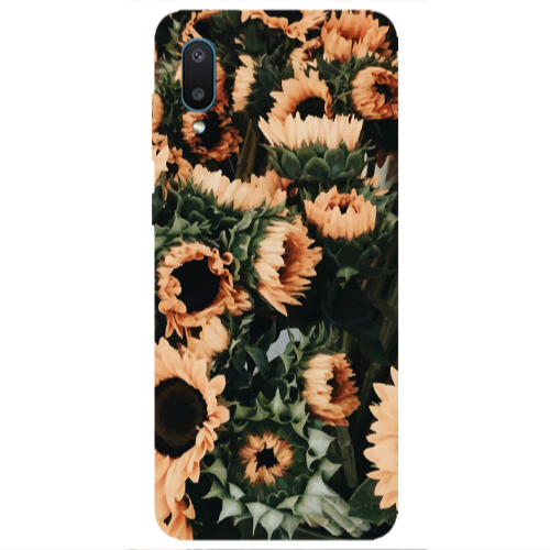 Samsung A02 Sunflowers Transparent Silicone TPU Θήκη