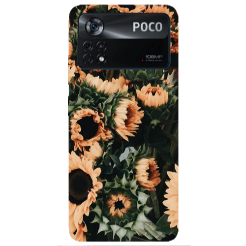 Xiaomi Poco X4 Pro Sunflowers Transparent Silicone TPU Θήκη