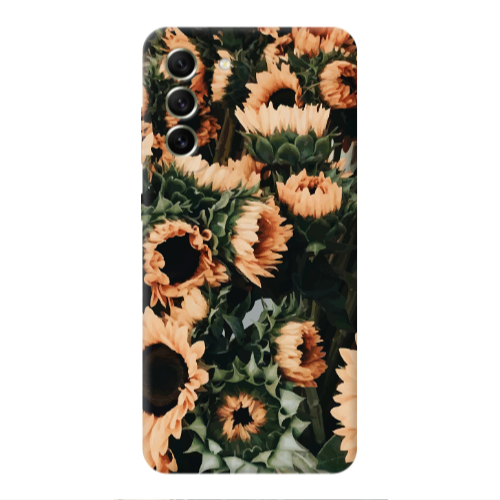 Samsung S21 FE Sunflowers Transparent Silicone TPU Θήκη