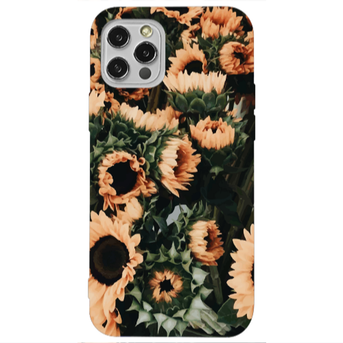 Apple iPhone 12 Pro Sunflowers Transparent Silicone TPU Θήκη