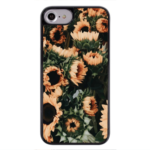 Apple iPhone 7 Sunflowers Black Glossy Θήκη