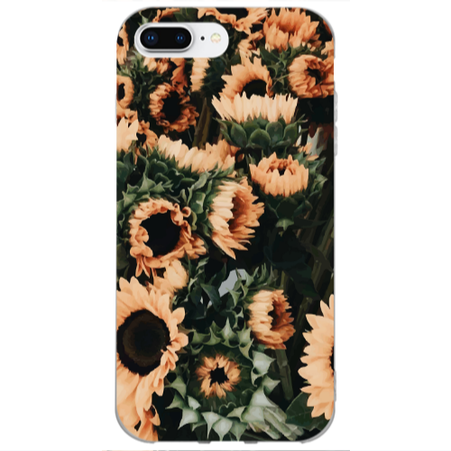 Apple iPhone 7 Plus Sunflowers Transparent Silicone TPU Θήκη