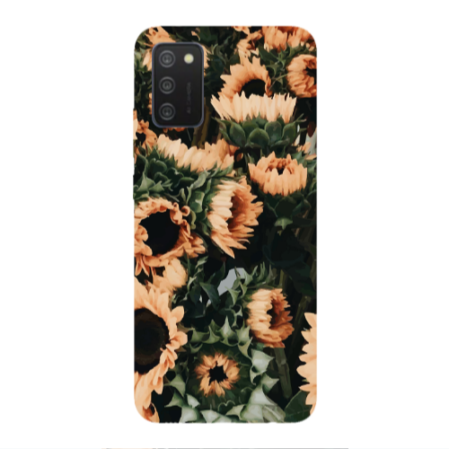 Samsung A03S Sunflowers Transparent Silicone TPU Θήκη