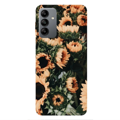 Samsung A04S Sunflowers Transparent Silicone TPU Θήκη