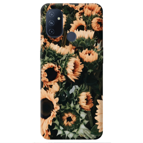 Oneplus Nord 100 Sunflowers Transparent Silicone TPU Θήκη